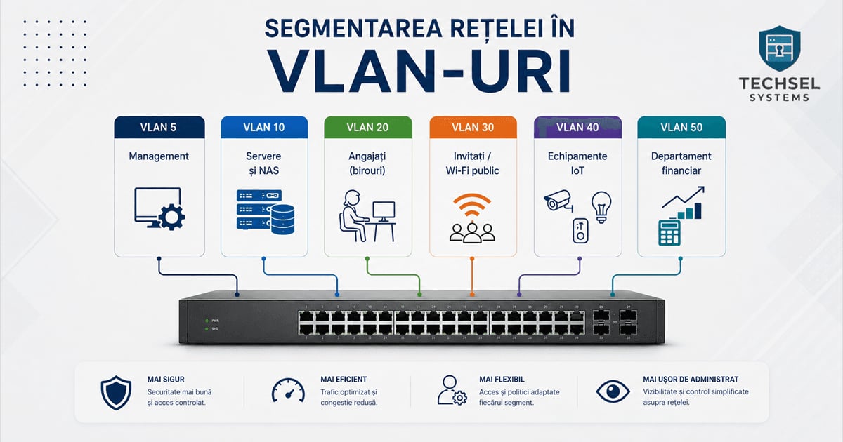 Imagine reprezentativă articol Segmentare VLAN: Izolare și Performanță