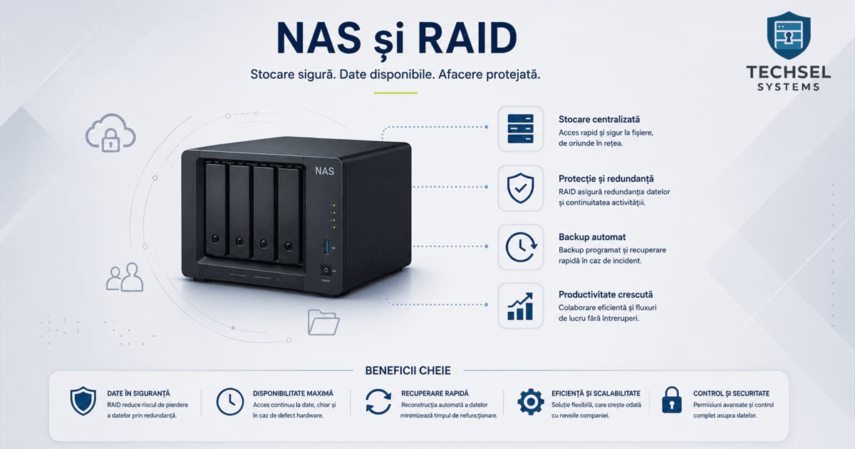 Imagine reprezentativă articol NAS și RAID: Stocare Fiabilă pentru Afaceri